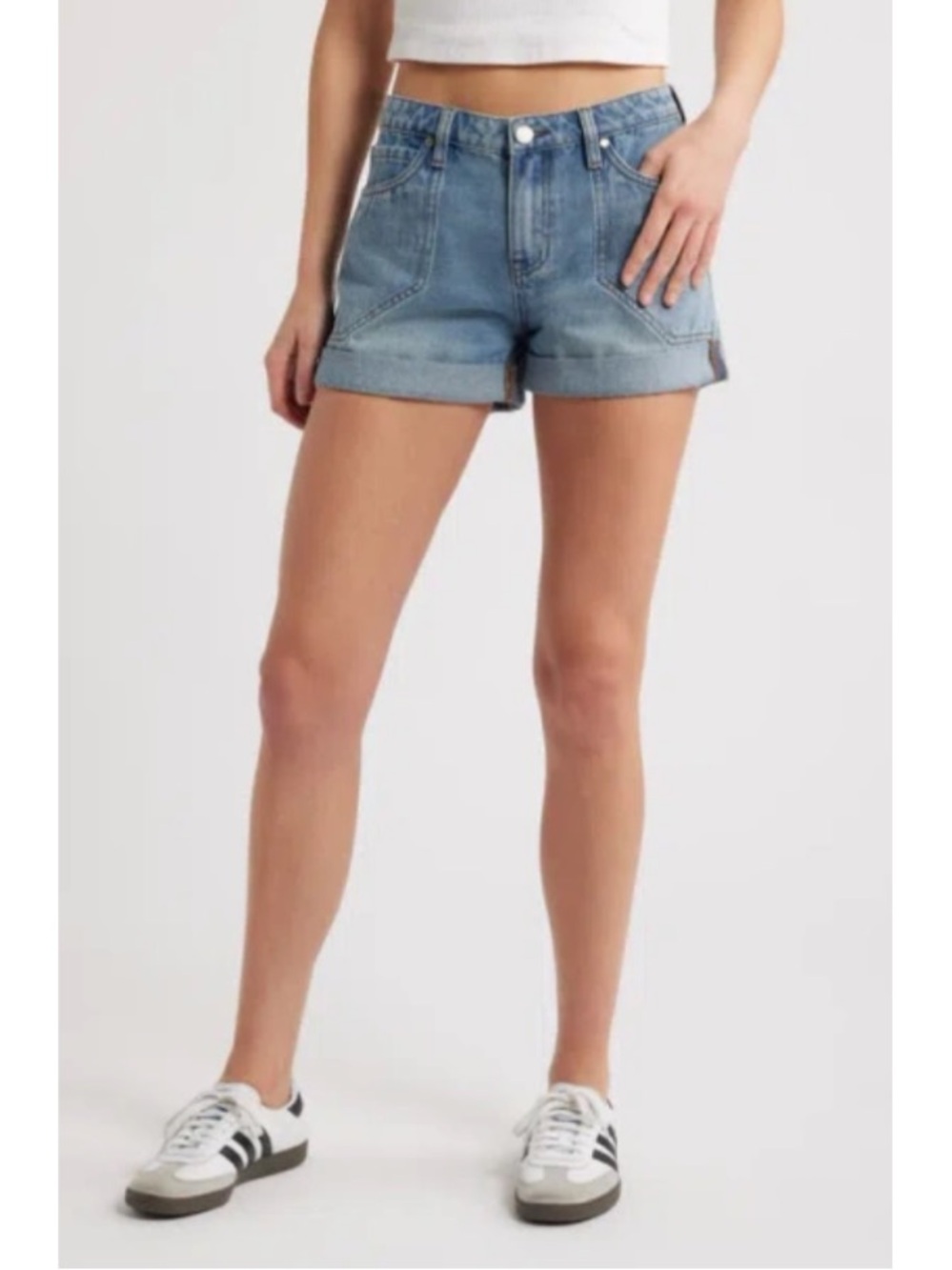 PTCL Mira Rolled Cuff Denim Shorts NWT
